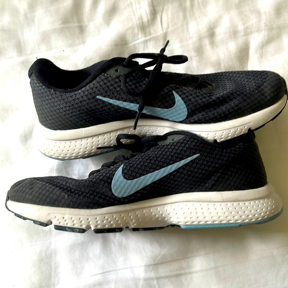 Black and Blue Nike Runallday Sneakers